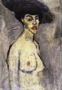Amedeo Modigliani Nude with a Hat (recto) oil on canvas
